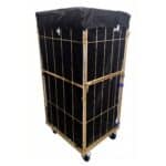 Tvättvagn med stängt svart överdrag med måtten 685x810x1850 mm – RTP Radom.